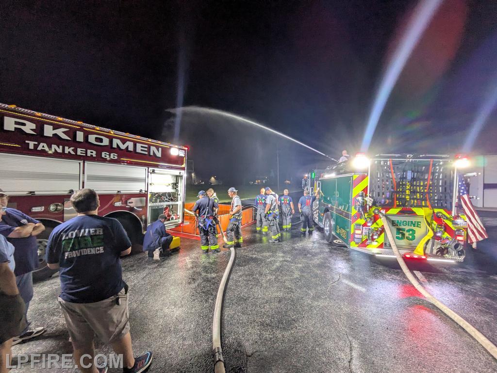 Tanker Operations are a way of getting large amounts of water to an area without hydrants.